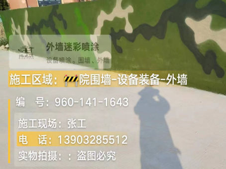 固原 迷彩漆喷涂价格（按平方米计费）